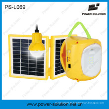 Mini lanterne solaire qualifiée 4500mAh / 6V avec le chargeur de téléphone portable et l&#39;ampoule pour la pièce (PS-L069)